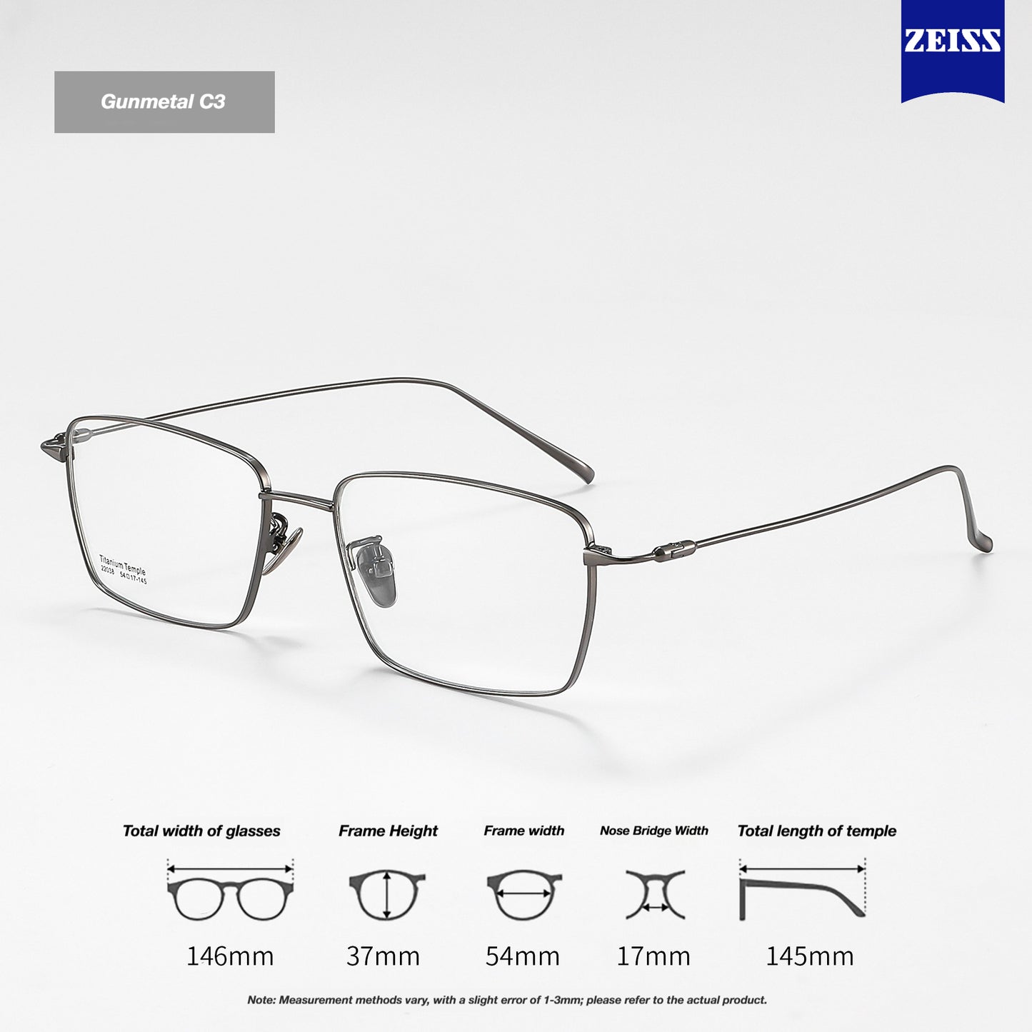 Business eyeglass frames, pure titanium, ultralight gold wire, men's glasses, 22038, Danyang retro square frame, prescription glasses frames, women's wholesale.