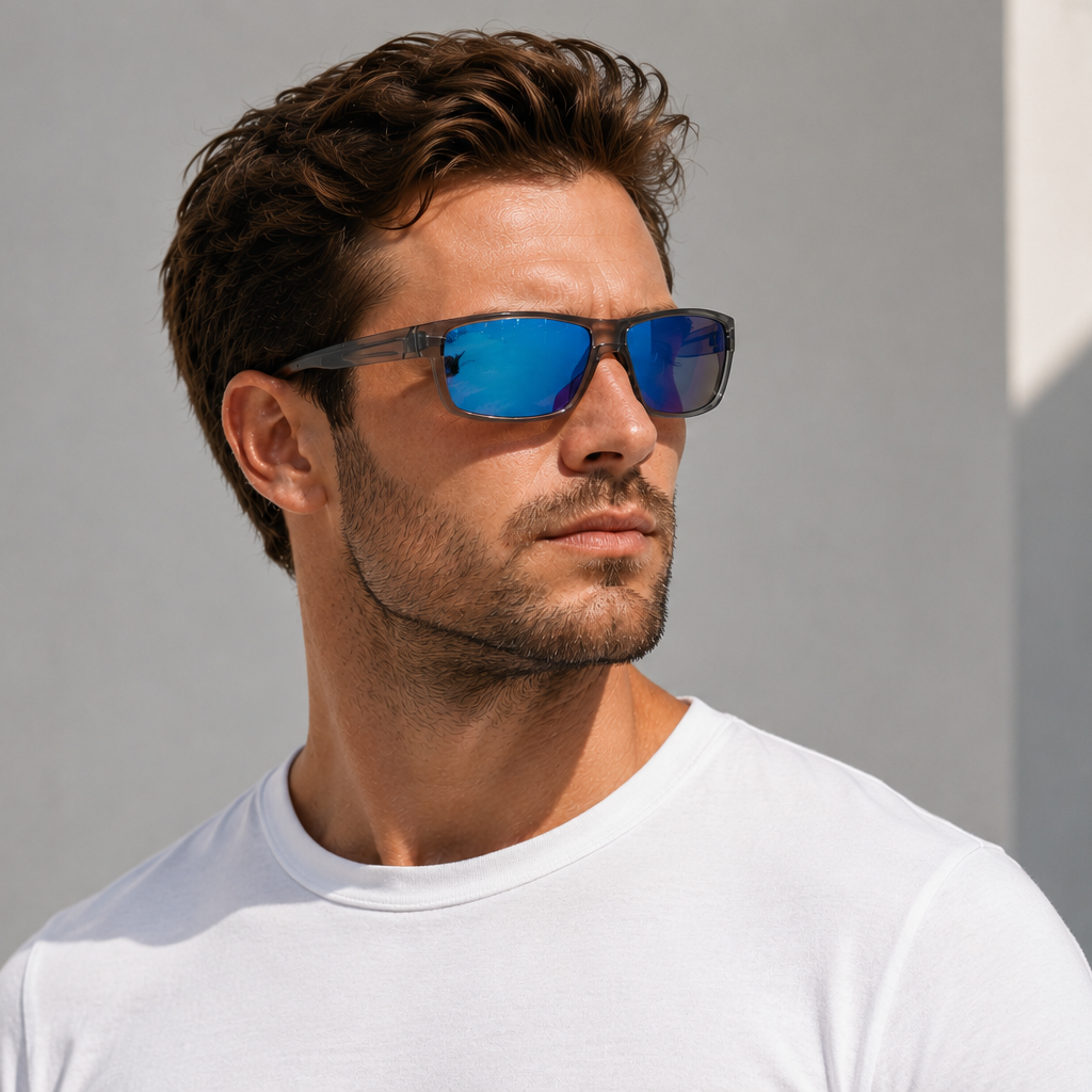 3428 Polarized Coated Cycling Sunglasses, Square Frame, European and American Style, Sports, UV Protection, Trendy Outdoor
