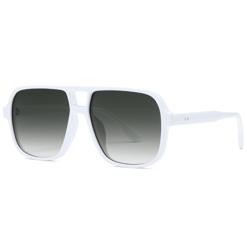3452 Square Double Bridge Sunglasses – Classic Retro Aviator Style UV400 for Men & Women