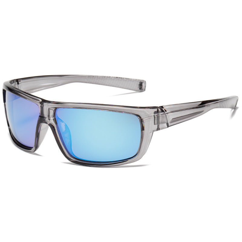 3428 Polarized Coated Cycling Sunglasses, Square Frame, European and American Style, Sports, UV Protection, Trendy Outdoor