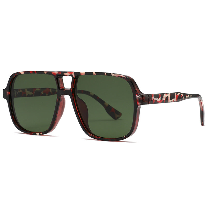 3452 Square Double Bridge Sunglasses – Classic Retro Aviator Style UV400 for Men & Women